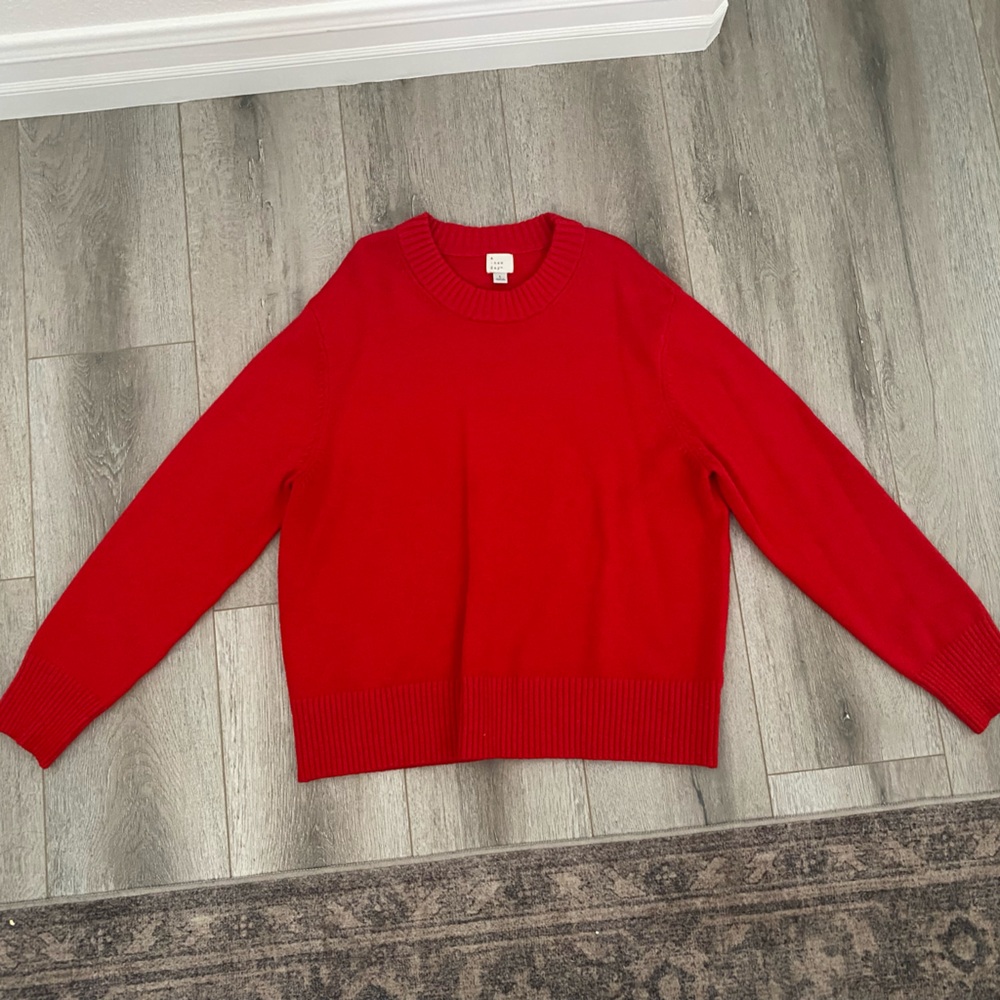 a new day Red Sweater